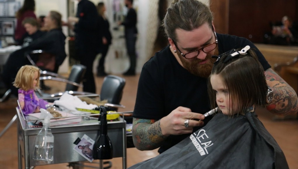 Cute Little Girl Donates Her Hair