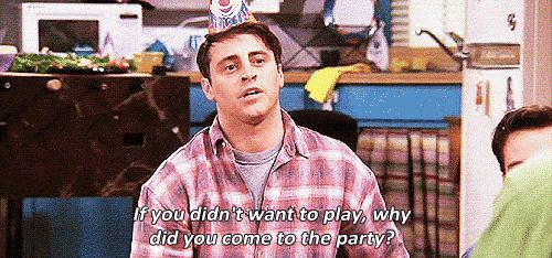 Joey Tribbiani Office party fun games