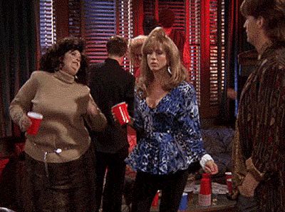 monica and rachel in office party 