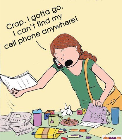 Hilarious Cartoons showing dumb woman on phone