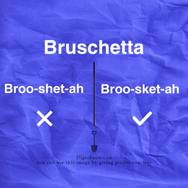 Proper pronunciation of Bruschetta