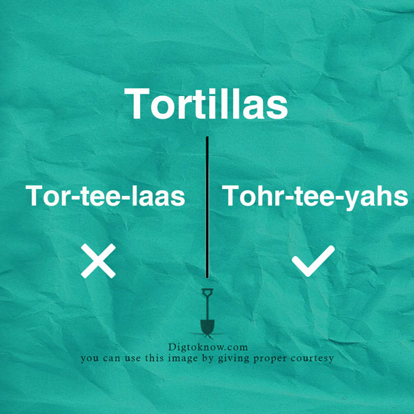 Proper pronunciation of Tortillas