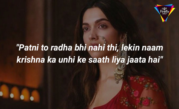 Deepika Padukoe Dialogues in bajirao mastani