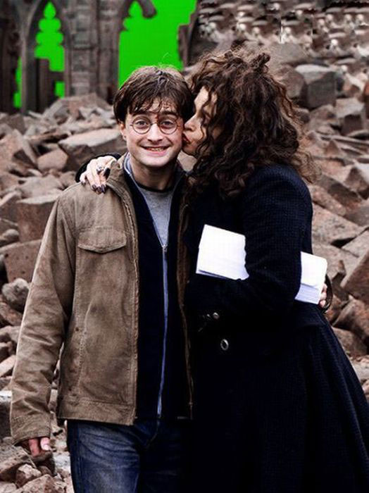 Helena Bonham Carter and Daniel Radcliffe