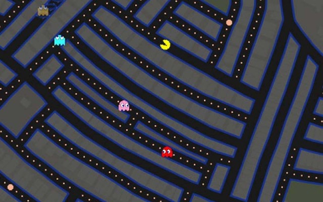 Pac Man on google maps