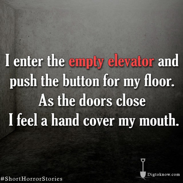 short horror story about empty elevator